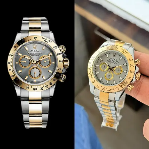 Rolex cosomograph Daytona platinum Grey dial with Gold CERACHROM BEZEL